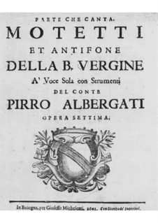 Motets and Antiphons for Voice, Strings and Organ, Op.7: Vocal part by Pirro Capacelli Conte Albergati