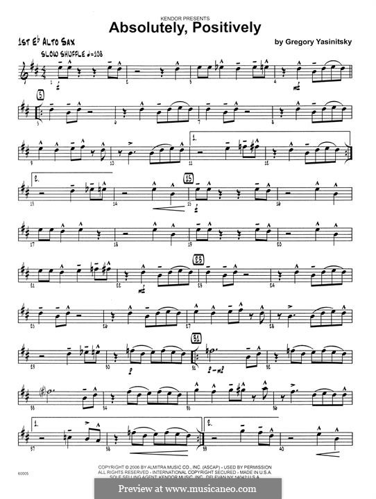 Absolutely, Positively by G. Yasinitsky sheet music on MusicaNeo