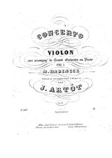 Violin Concerto in A Minor, Op.18: Arrangement for violin and piano – solo part by Alexandre Joseph Artôt