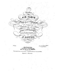 First Aria with Variations, Op.1: Solo part by Alexandre Joseph Artôt