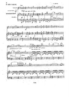 First Aria with Variations, Op.1: Score by Alexandre Joseph Artôt
