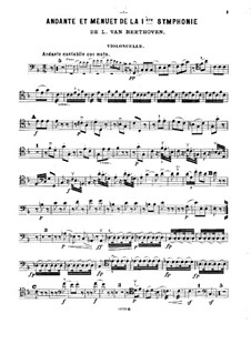 Fragments: Movements II-III, for piano trio – cello part by Ludwig van Beethoven