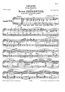 Sonata for Piano No.15 'Pastoral', Op.28: For a single performer by Ludwig van Beethoven