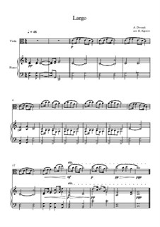 Movement II (Largo): For viola and piano by Antonín Dvořák