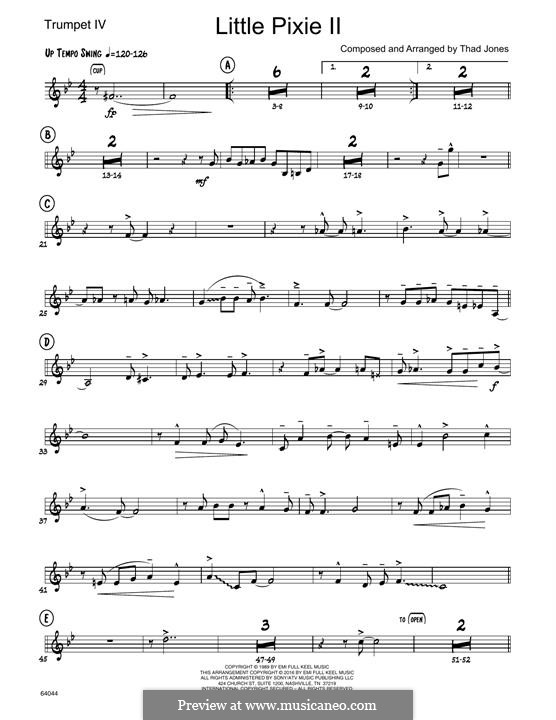 Little Pixie II: 4th Bb Trumpet part by Thad Jones
