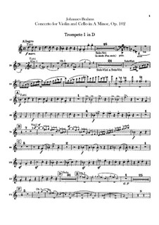 Concerto for Violin, Cello and Orchestra in A Minor, Op.102: Trumpets parts by Johannes Brahms