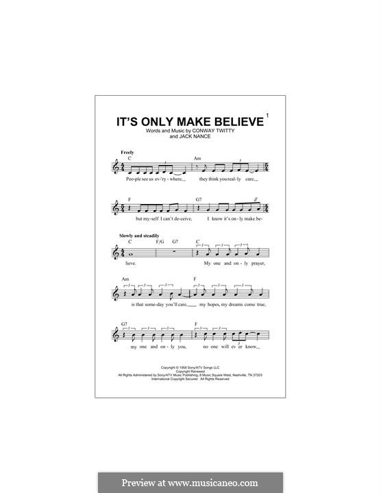 It's Only Make Believe: For keyboard by Jack Nance