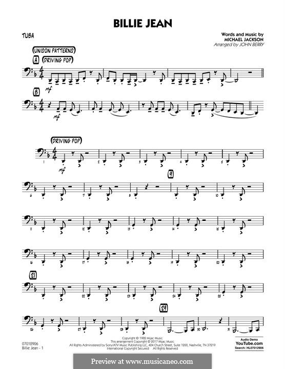 Billie Jean (arr. John Berry): Tuba part by Michael Jackson