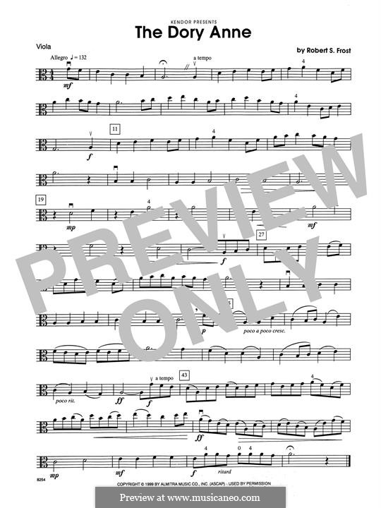 The Dory Anne: Viola part by Robert S. Frost