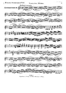 Timebunt gentes nomen tuum Domine, HV 87: Violin I part by Joseph Eybler