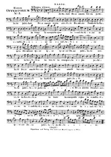 Jubilate Deo omnis terra, HV 91: Bass part by Joseph Eybler