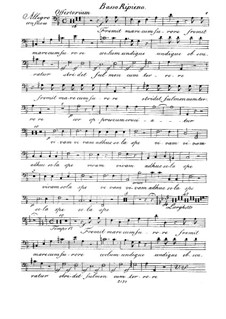 Fremit mare, HV 93: Bass ripieno part by Joseph Eybler