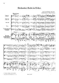 Orchestral Suite in G Major, FaWV K:G5: Orchestral Suite in G Major by Johann Friedrich Fasch