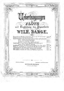 Aquarelles, Op.19: No.1-3, 9 for volin and piano – score, solo part by Niels Wilhelm Gade