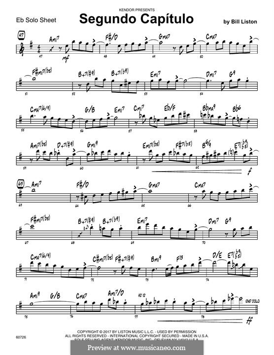 Segundo Capitulo: C Solo Sheet part by Bill Liston