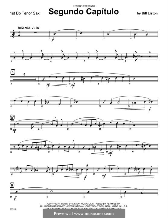 Segundo Capitulo: 1st Tenor Saxophone part by Bill Liston