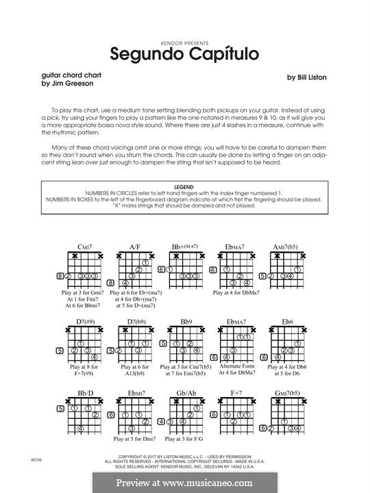 Segundo Capitulo: Guitar Chord Chart by Bill Liston