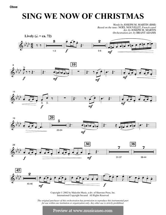 Choir Instrumental Pak version by Joseph M. Martin: Oboe part by folklore