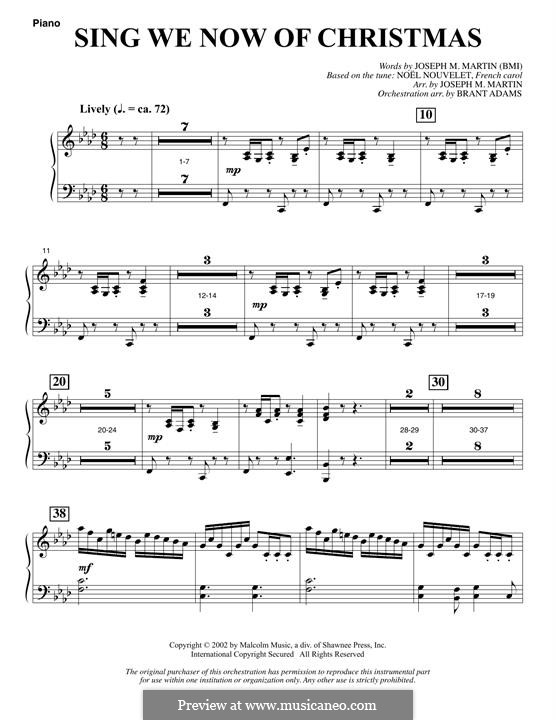 Choir Instrumental Pak version by Joseph M. Martin: Piano part by folklore