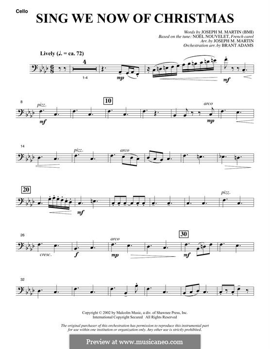 Choir Instrumental Pak version by Joseph M. Martin: Cello part by folklore