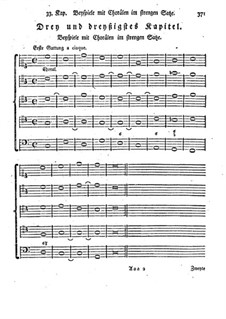 Gründliche Anweisung zur Composition: Kapitel 33-34 by Johann Georg Albrechtsberger