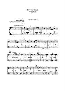 Froissart, Op.19: Trombones parts by Edward Elgar