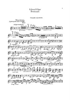 Froissart, Op.19: Violin II part by Edward Elgar
