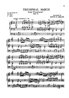 Caractacus (Cantata), Op.35: Triumphal March, for organ by Edward Elgar