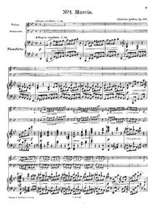 Three Pieces for Violin, Cello and Piano, Op.103 by A. Ashton on MusicaNeo