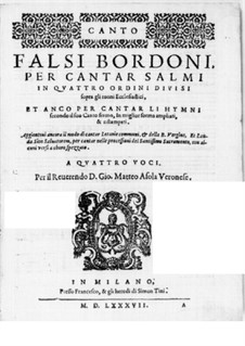 Falsi Bordoni for the Psalms: Soprano part by Giammateo Asola