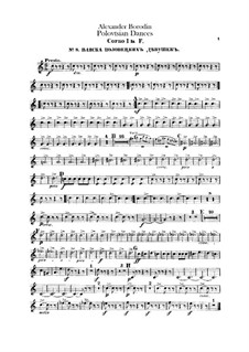 Polovtsian Dances: French horns parts by Alexander Borodin