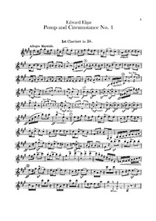 March No.4: Clarinets parts by Edward Elgar