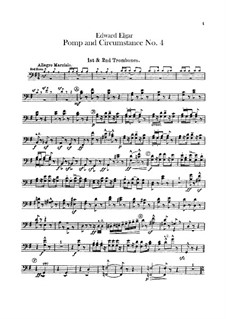 March No.4: Trombones and tuba parts by Edward Elgar