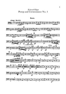 March No.4: Double bass part by Edward Elgar