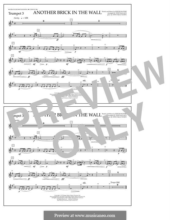 Another Brick in the Wall (arr. Tom Wallace): Trumpet 3 part by Roger Waters