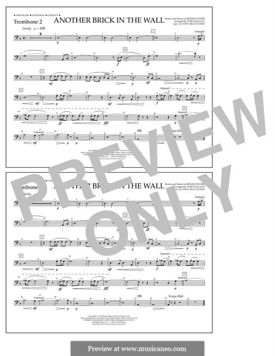 Another Brick in the Wall (arr. Tom Wallace): Trombone 2 part by Roger Waters