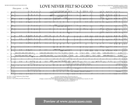 Love Never Felt So Good (arr. Tom Wallace): Full Score by Michael Jackson