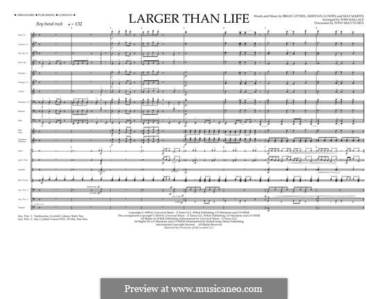Larger Than Life (Backstreet Boys): Full Score by Brian T. Littrell, Kristian Lundin, Max Martin