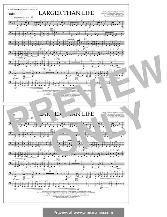 Larger Than Life (Backstreet Boys): Tuba part by Brian T. Littrell, Kristian Lundin, Max Martin