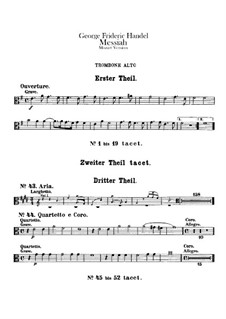 Complete Oratorio: Trombones parts by Georg Friedrich Händel