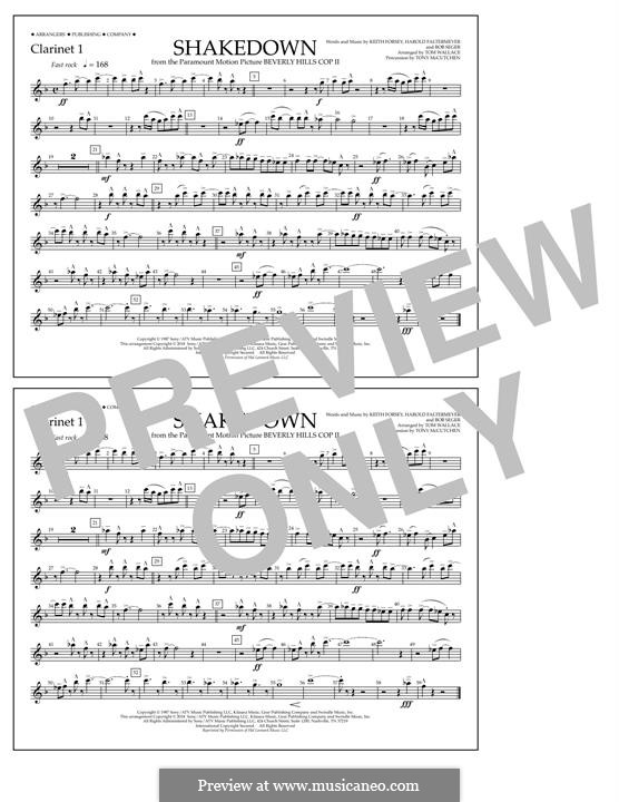 Shakedown (from Beverly Hills Cop II): Clarinet 1 part by Harold Faltermeyer, Keith Forsey