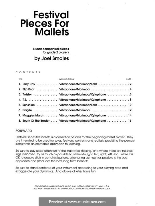 Festival Pieces for Mallets: Festival Pieces for Mallets by Joel Smales