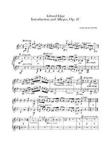Introduction and Allegro, Op.47: Violins II part by Edward Elgar