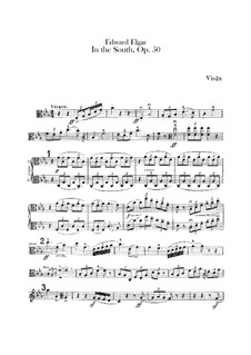 In the South (Alassio). Concert Overture, Op.50: Viola part by Edward Elgar