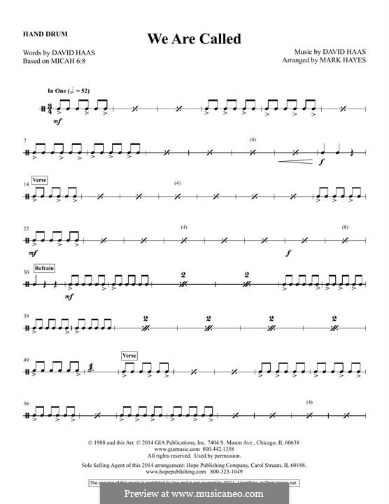 We Are Called by D. Haas sheet music on MusicaNeo