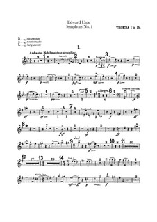 Symphony No.1 in A Flat Major, Op.55: Trumpets parts by Edward Elgar