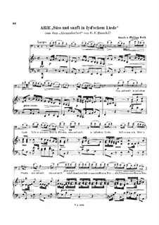 Alexander's Feast or the Power of Musick, HWV 75: Süss und sanft in lyd'schem Liede, für Cello und Klavier by Georg Friedrich Händel