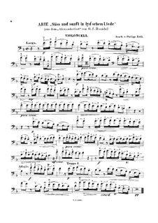 Alexander's Feast or the Power of Musick, HWV 75: Süss und sanft in lyd'schem Liede, für Cello und Klavier – Cellostimme by Georg Friedrich Händel