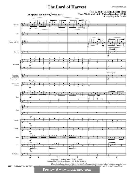 The Lord of Harvest (arr. John Leavitt): Full Score by Unknown (works before 1850)