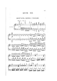 La circassienne: Act III, piano-vocal score by Daniel Auber